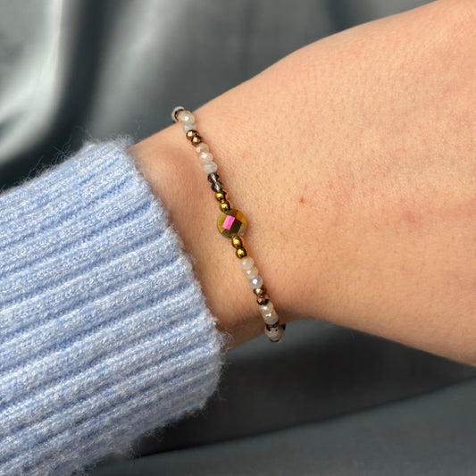 BRACELET PERLE - CACAO