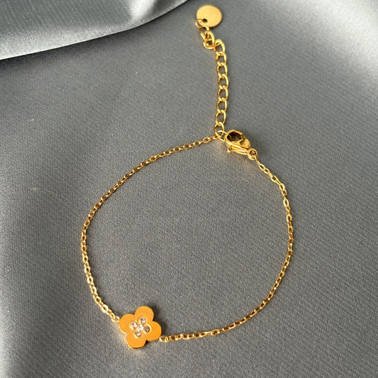 BRACELET ENFANT - TRÈFLE STRASS